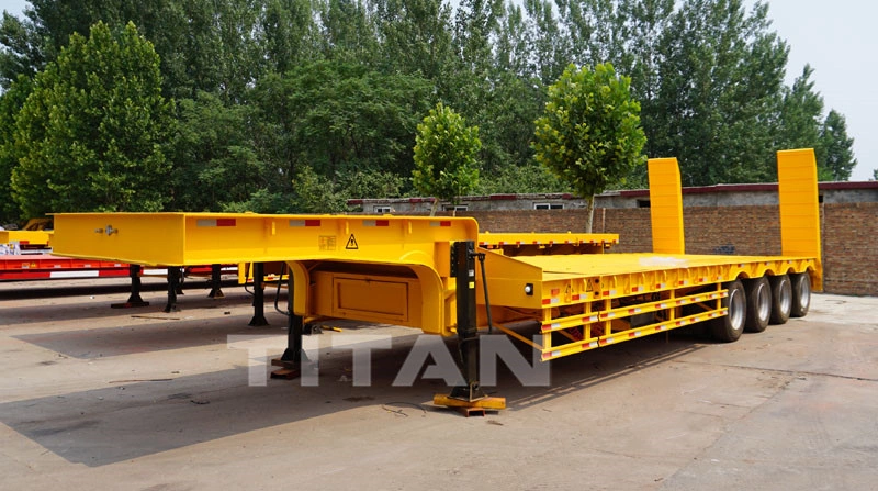 Titan Low Bed Trailers 4 Axles with Hydraulic Ramps