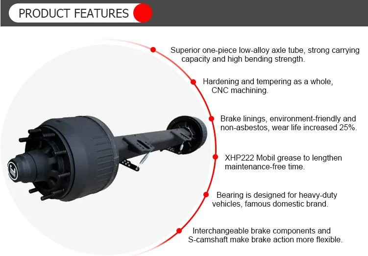 Sell of German Type Trailer Axle for Semi Trailer Truck Using